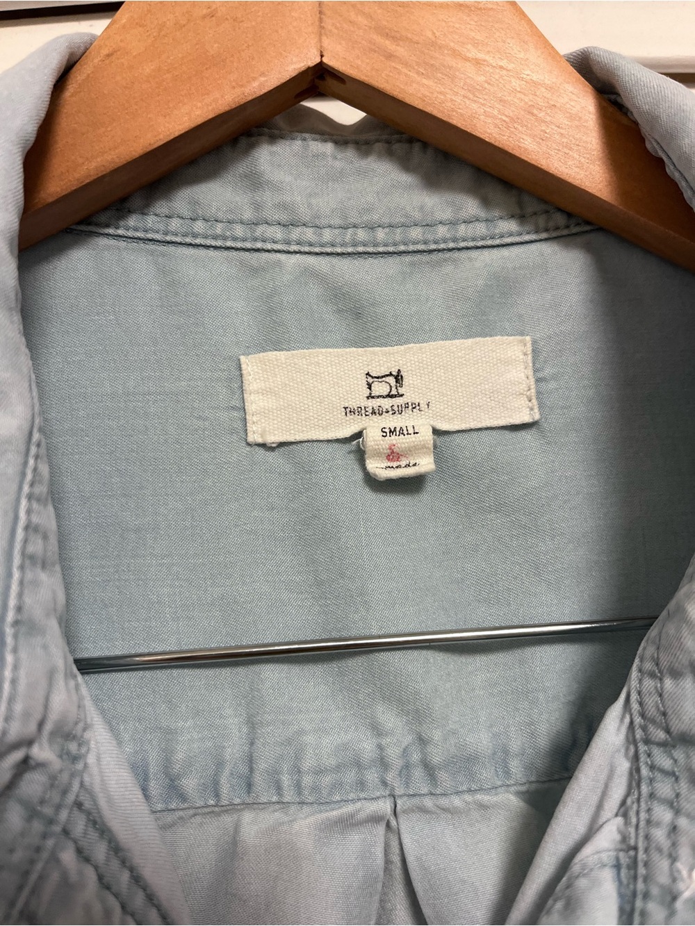 Thread & Supply Pale Chambray Blue Denim Shirt/dress - Picture 2 of 7